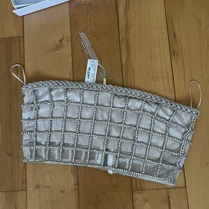 Daniella Crystal Bandeau-Silver